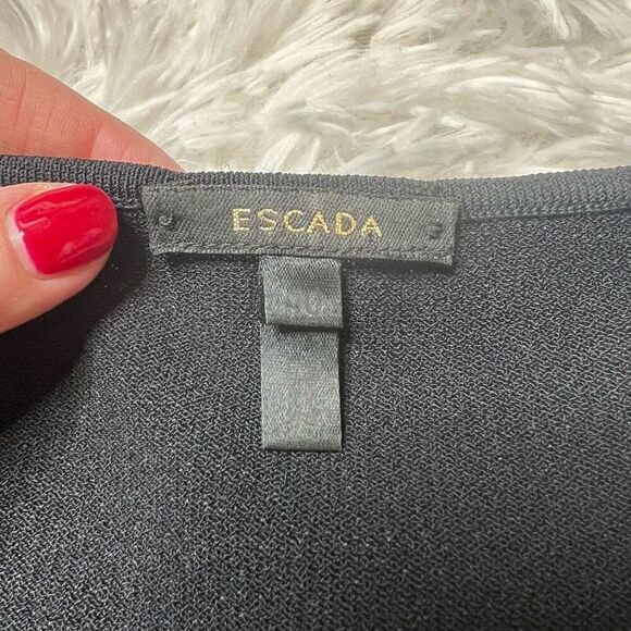 Escada Magaretha Ley Sweater Womens Size 40 Lightweight Pullover Stripe Stretch - Picture 4 of 9